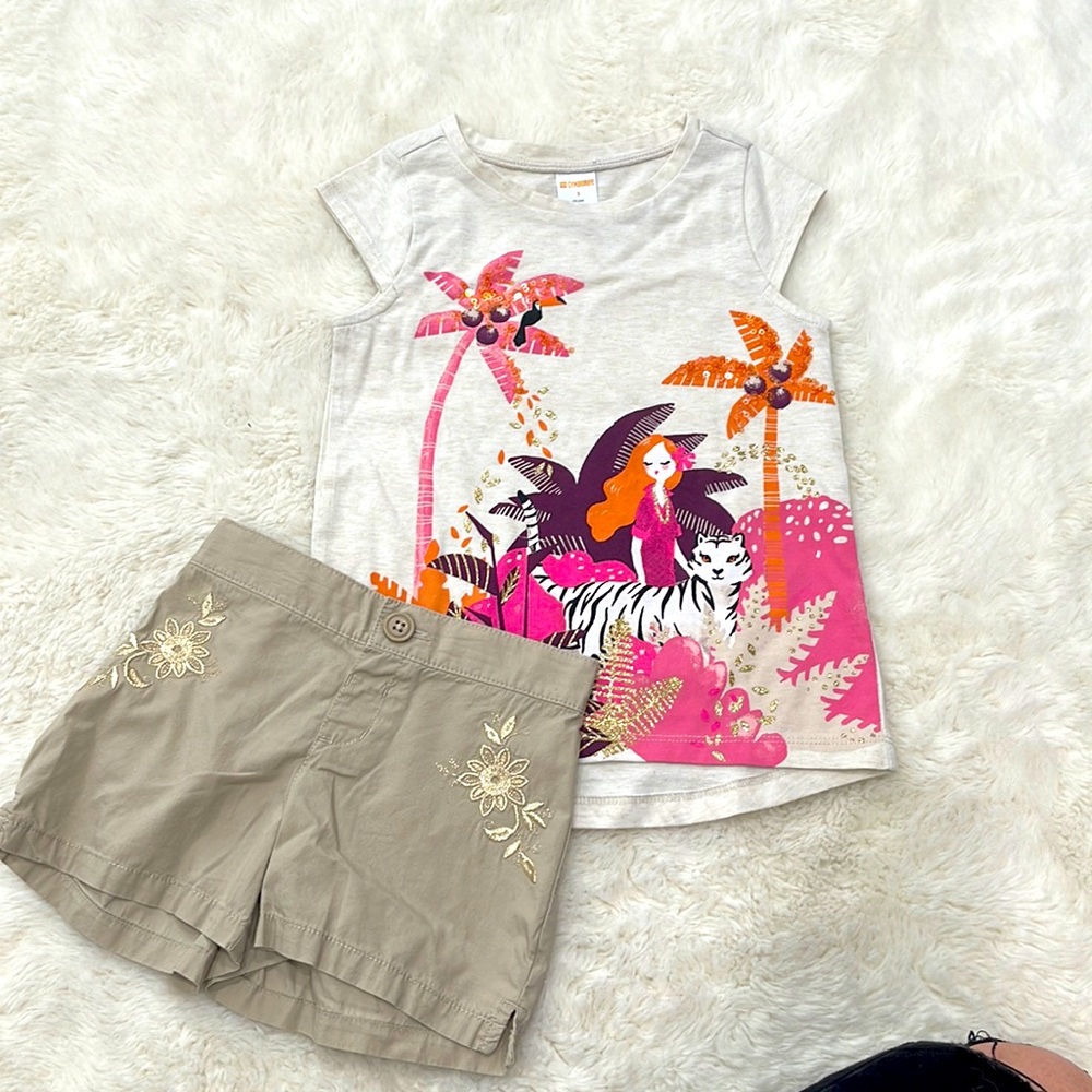 Gymboree size 5t toddler girls summer outfit
